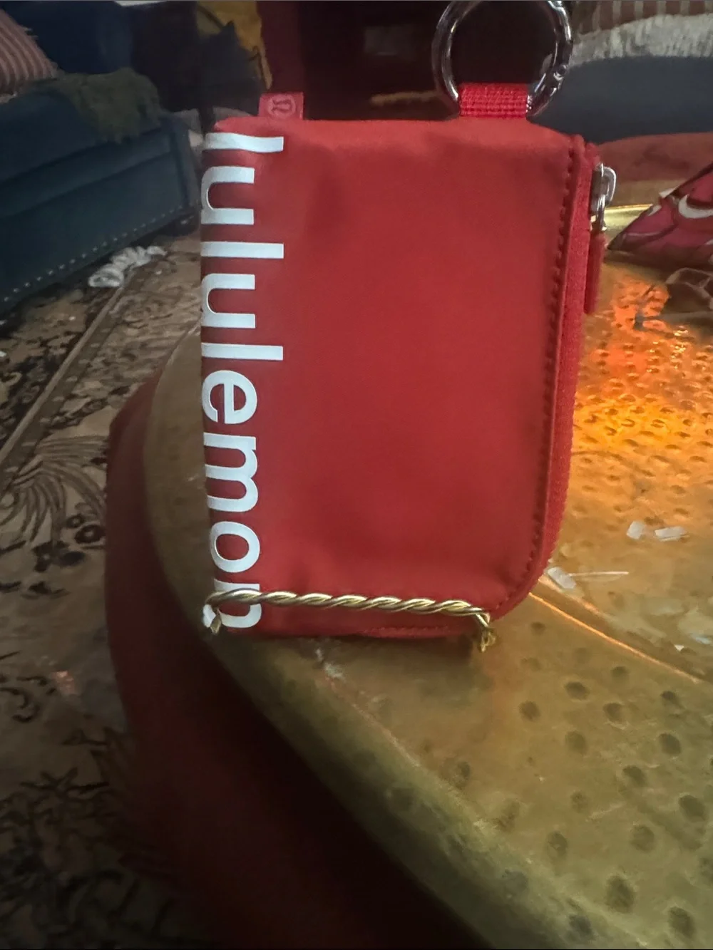 lululemon athletica Red Zip Wristlet Pouch